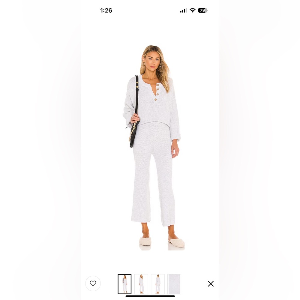 Free People Hailee Set Ivory Heather Size S